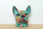 Beeld: Bulldog in Flowerpower design, Ophalen of Verzenden