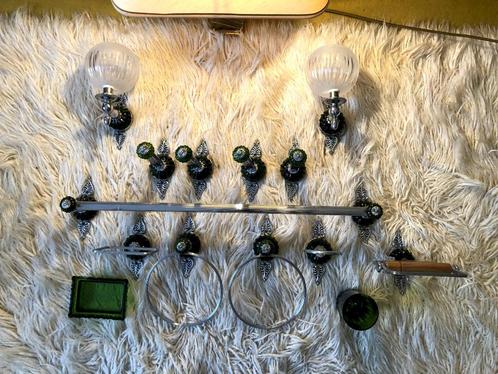 Volledig retro badkamergarnituur, Huis en Inrichting, Badkamer | Badtextiel en Accessoires, Gebruikt, Overige typen, Groen, Ophalen