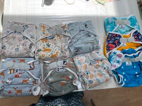 6 wasbare nachtluiers XL + 3 overbroekjes XL, Kinderen en Baby's, Babykleding | Baby-kledingpakketten, Gebruikt, Ophalen