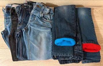 Pakket 4 meisjesjeans + 2 thermojeans met fleece