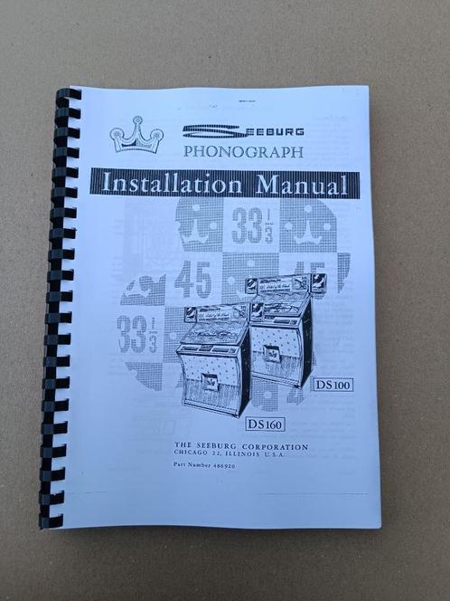Service Manual: Seeburg DS100/160 (1961) jukebox nieuw !!, Verzamelen, Automaten | Jukeboxen, Seeburg, Verzenden