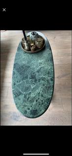 Salontafel met groen marmeren blad, Huis en Inrichting, Tafels | Salontafels, Ophalen, Zo goed als nieuw