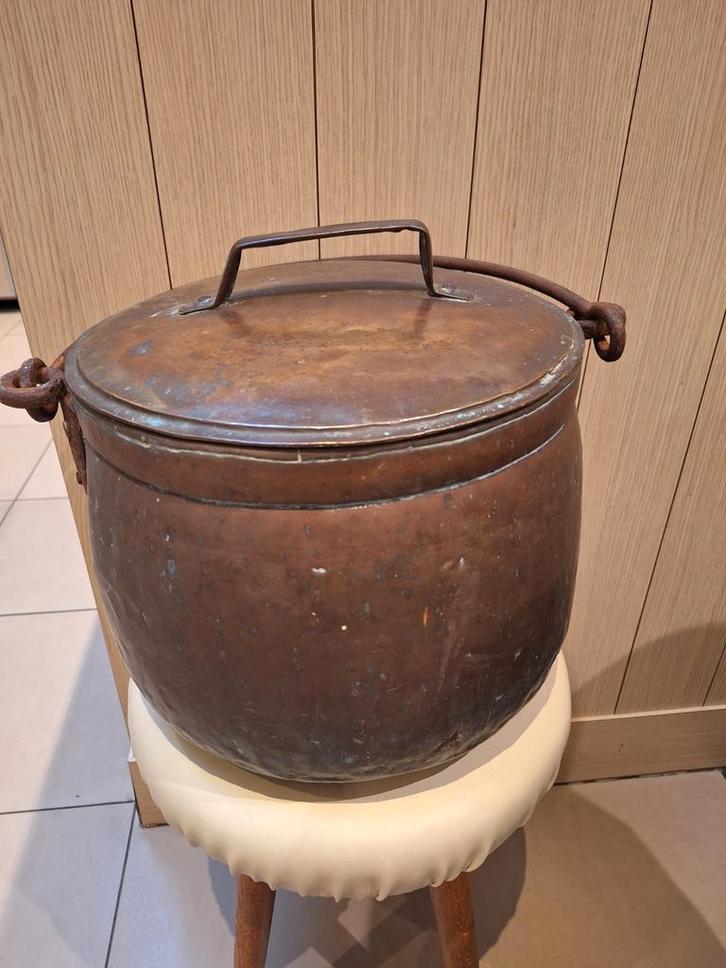 Koperen kookpot, Antiek en Kunst, Antiek | Brons en Koper, Koper, Ophalen of Verzenden