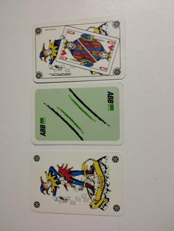2 jokers speelkaarten kleur verschillende kleuren over abvv, Verzamelen, Ophalen, Zo goed als nieuw, Speelkaart(en)