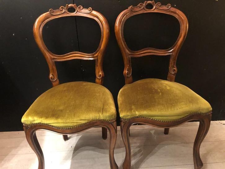 Prachtige Set van twee Louis Philippe-stijl stoelen., Antiek en Kunst, Antiek | Meubels | Stoelen en Sofa's, Ophalen