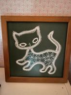 Kantklos werk poes kat, Verzamelen, Ophalen of Verzenden