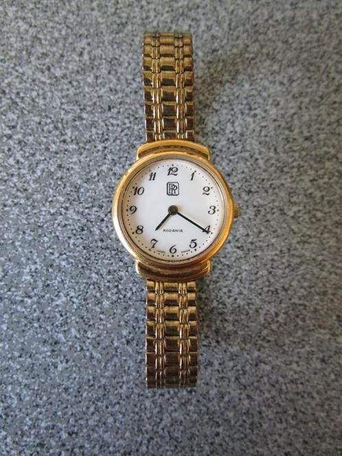 RODANIA vintage dames polshorloge - goldplated - 3 ATM, Handtassen en Accessoires, Horloges | Dames, Gebruikt, Polshorloge, Overige merken