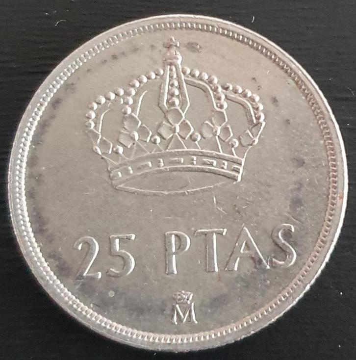 25 peseta van Spanje van 1982, Postzegels en Munten, Munten | Europa | Niet-Euromunten, Losse munt, Ophalen of Verzenden