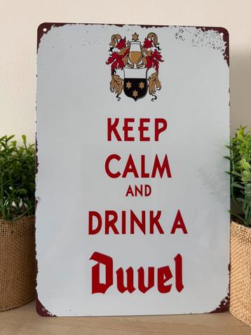 Metalen reclamebord Duvel beschikbaar voor biedingen