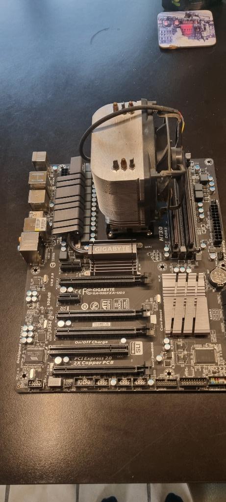 moederbord met RAM en AMD 1090T CPU, Computers en Software, Processors, Gebruikt, 6-core, 3 tot 4 Ghz, Ophalen of Verzenden