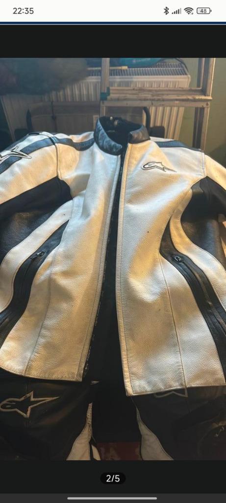 Alpinestars 2 delig lederen motorpak 52-deftige staat, Motoren, Kleding | Motorkleding, Combipak, Heren, Tweedehands, Ophalen