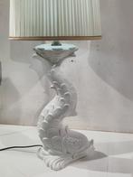 Vintage keramische Italiaanse , koi dolfijn vis tafellamp, Enlèvement ou Envoi, Moins de 100 cm