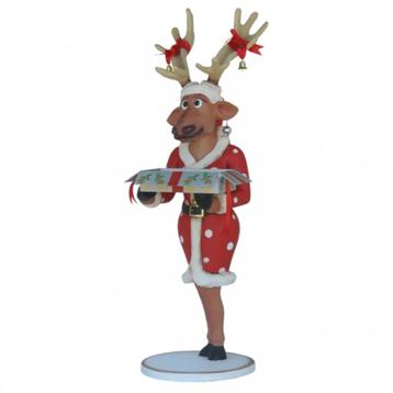 Renne drôle avec boîte de Noël — Hauteur du renne 153 cm, Divers, Enlèvement, Neuf