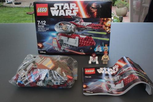 Lego Star wars 75135 Obi-wan's jedi interceptor compleet, Kinderen en Baby's, Speelgoed | Duplo en Lego, Zo goed als nieuw, Lego