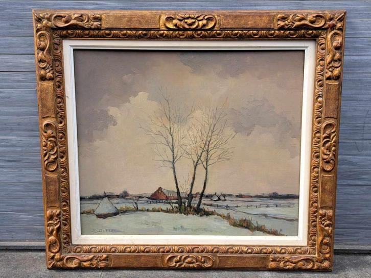 huile sur panneau signe jos dufour, Antiquités & Art, Art | Peinture | Classique, Enlèvement ou Envoi