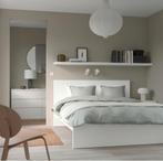 2persoons bed Malm Ikea wit, Ophalen, Zo goed als nieuw, Wit