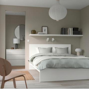 2persoons bed Malm Ikea wit  beschikbaar voor biedingen