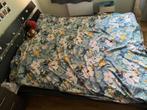 Bedframe + lattenbodem 160 cm, Ophalen, Gebruikt, Zwart, Tweepersoons