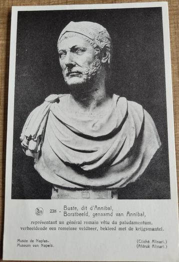 Fotoprent: Borstbeeld Romeinse veldheer Annibal, Enlèvement ou Envoi, Utilisé, Autres sujets/thèmes, Gravure