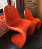 Vintage Paton stoelen oranje., Ophalen, Kunststof, Twee, Overige kleuren
