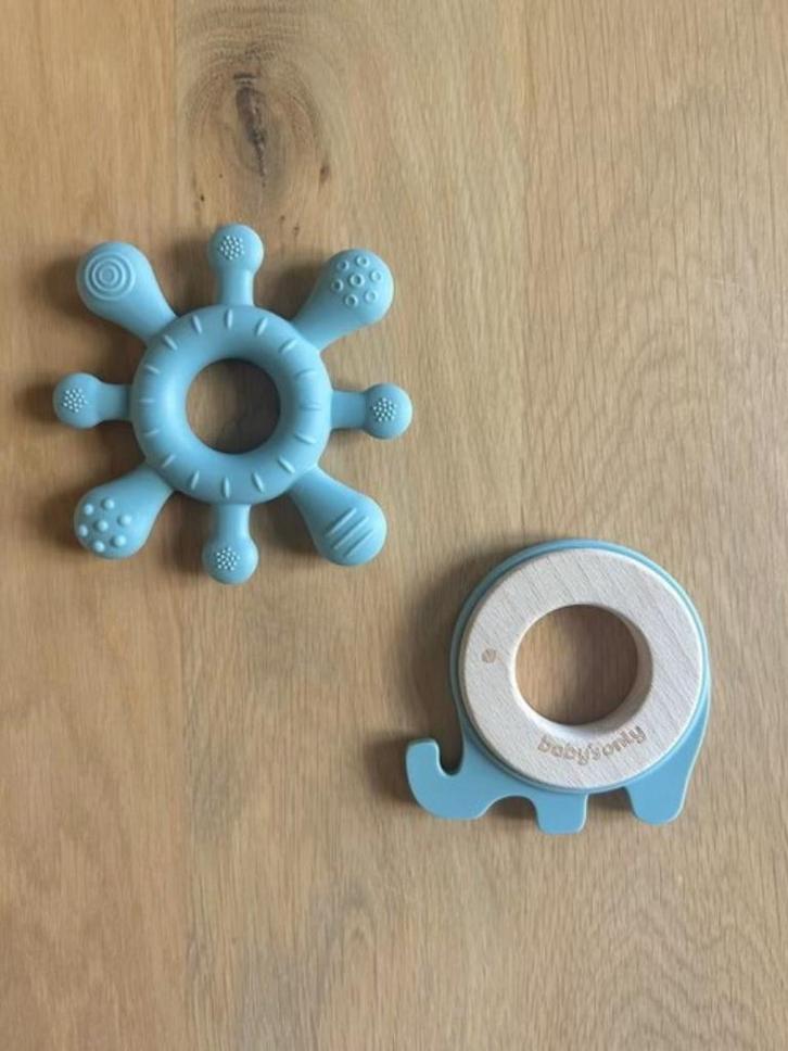 Bijtringen Baby's Only blossom en olifant, Kinderen en Baby's, Speelgoed | Babyspeelgoed, Zo goed als nieuw, Overige typen, Ophalen of Verzenden