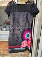 Zwart kleedje met bloemen 'Desigual' Maat 40, Maat 38/40 (M), Zwart, Ophalen of Verzenden, Desigual