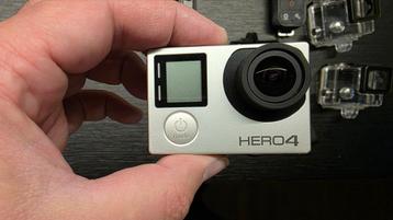 Gopro Hero 4 Silver + Remote + Accesoires  beschikbaar voor biedingen