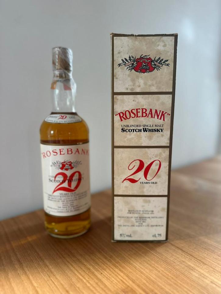 Rosebank 20 Year Old - The Distillers Agency Zenith Import, Verzamelen, Wijnen, Zo goed als nieuw, Ophalen of Verzenden