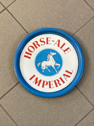 Oude emaille plateau imperial horse ale, Verzamelen, Biermerken, Ophalen of Verzenden