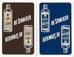 2 Jokers met DE STOOCKER Jenever / Distilleerderij reclame, Ophalen of Verzenden, Zo goed als nieuw, Joker(s)