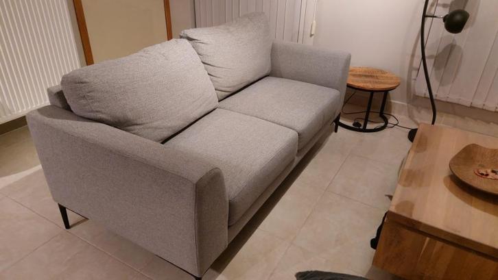 Canapé Weba 3 places en tissu gris clair, Huis en Inrichting, Zetels | Zetels, Zo goed als nieuw, Rechte bank, Tweepersoons, 150 tot 200 cm