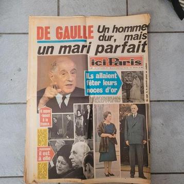 De Gaulle Kranten + 35 De Gaulle tijdschrift beschikbaar voor biedingen