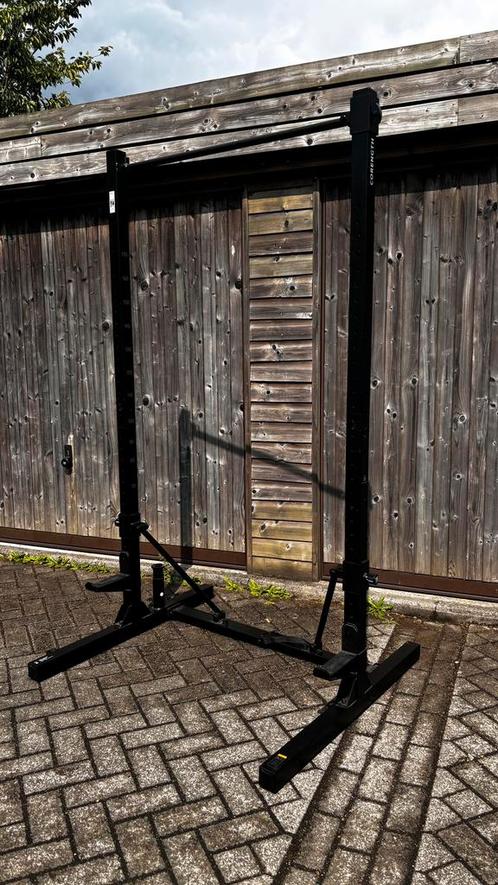PROFESSIONELE HOMEGYM SET 130KG GEWICHTEN SQUATRACK ALL IN 1, Sport en Fitness, Fitnessapparatuur, Zo goed als nieuw, Ophalen