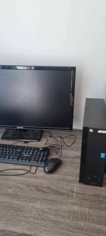 ACER computer met AZERTY toetsenbord, muis en scherm beschikbaar voor biedingen