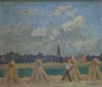 JAN VAERTEN / WERKENDE BOER / OLIEVERF DOEK / 47x53cm KADER, Ophalen of Verzenden