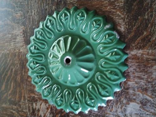 email lampenkap groen emaille, Antiek en Kunst, Antiek | Email, Ophalen of Verzenden