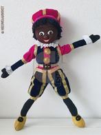 Authentieke Etos etalage zwarte Piet pop - 45cm, roze/blauw, Verzenden