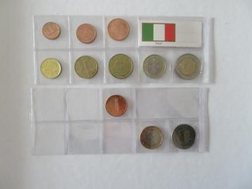 set 8 euro munten Italie versch. jaren / waarde  beschikbaar voor biedingen