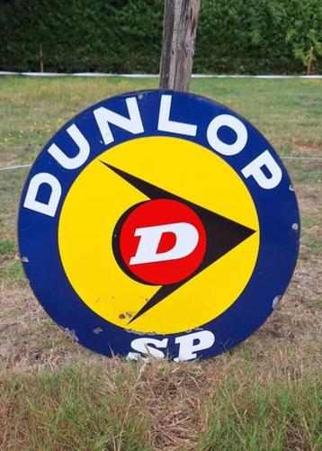 Tof groot dubbelzijdig emaille Dunlop banden reclamebord. beschikbaar voor biedingen