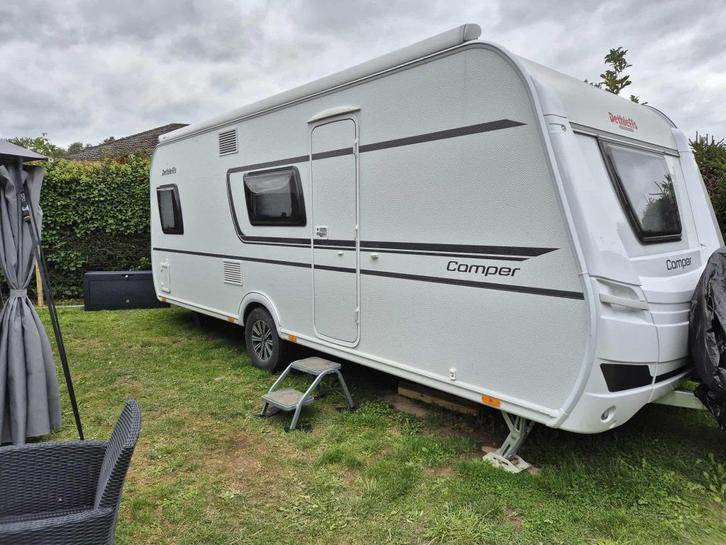 Caravane, Caravans en Kamperen, Caravans, Particulier, tot en met 6, 1500 - 2000 kg, Dethleffs, Frans bed, Hefbed, Omvormbare zithoek