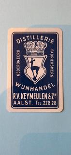 Speelkaart Aalst – Distillerie Keymeulen blauw _5, Ophalen of Verzenden, Gebruikt, Speelkaart(en)