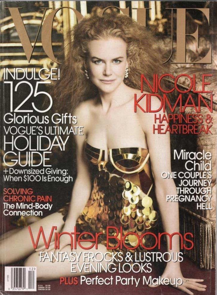Vogue US December 2006 - Nicole Kidman - GERESERVEERD, Boeken, Tijdschriften en Kranten, Gelezen, Damesbladen, Verzenden