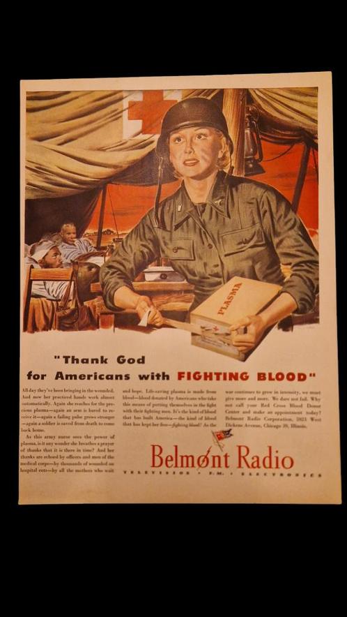 Belmont Radio WWII print, Verzamelen, Militaria | Tweede Wereldoorlog, Overige soorten, Overige typen, Ophalen of Verzenden
