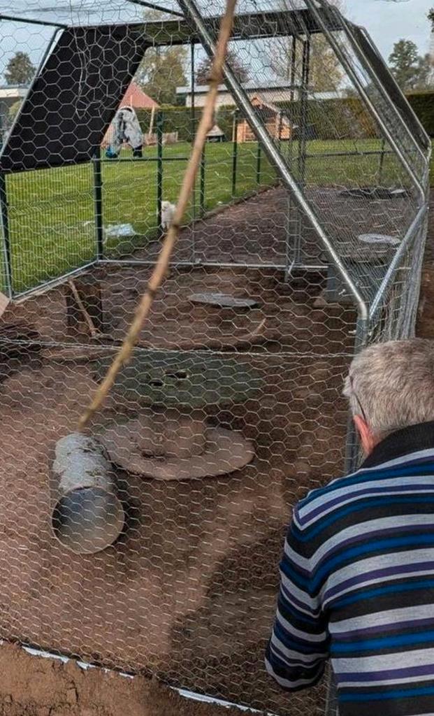 Kippenren konijnenren gegalvaniseerd staal, Dieren en Toebehoren, Pluimvee | Toebehoren, Zo goed als nieuw, Kippenhok of Kippenren