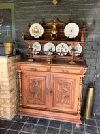 Antieke kast met borden opzetstuk, Antiek en Kunst, Antiek | Meubels | Kasten, Ophalen