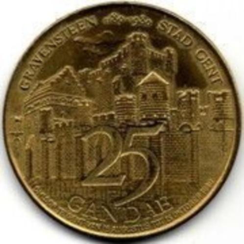 België 25 Gandae - Gent Gravensteen 1980, Postzegels en Munten, Munten | Europa | Niet-Euromunten, Losse munt, België, Ophalen of Verzenden