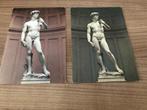 2 cartes postales - David Van Michelangelo - Florence - Flor, Antiquités & Art, Enlèvement ou Envoi