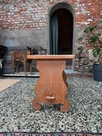 Bijzettafel met Delftse tegels MOET VANDAAG WEG, Huis en Inrichting, Gebruikt, 55 tot 75 cm, Rechthoekig, Hout