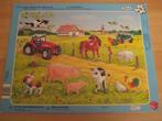 Vormenpuzzel  met vingergrip - Leven op de boerderij, Ophalen of Verzenden, 10 tot 50 stukjes, Zo goed als nieuw, 6 maanden tot 2 jaar