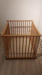 Parc en bois pour bébé, Ophalen, Gebruikt, Rechthoekig, Wieltjes